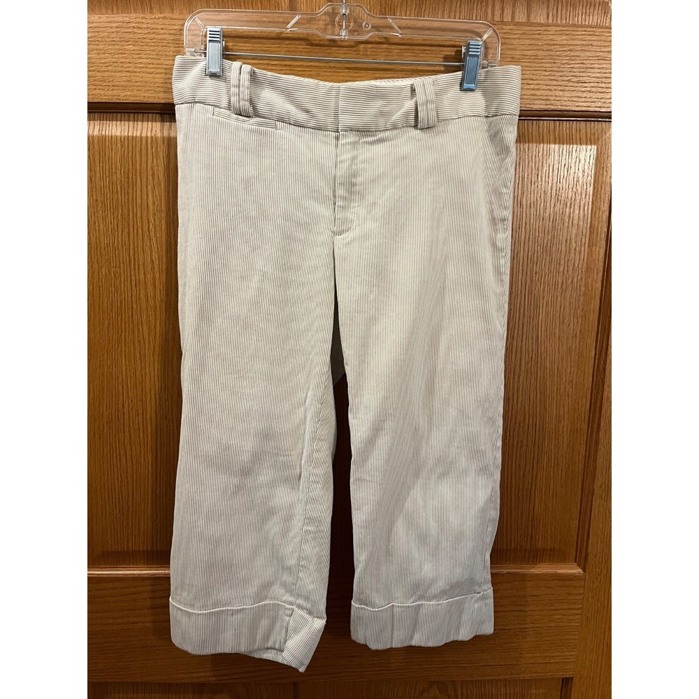 Coastal NauticalBanana Republic Jackson Fit Cuffed Stretch Capris Womens Size 8